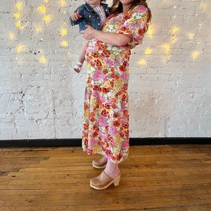 ASOS Nobody's Child Maternity Valentine poppy dress - US 4